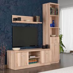 Σύνθεση Τηλεόρασης TOP MIX 160x42x183cm Sonoma AlphaB2B |  Έπιπλα τηλεόρασης στο espiti