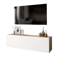 Έπιπλο τηλεόρασης επιτοίχιο Serit pakoworld λευκό-oak 100x31,5x29,5εκ |  Έπιπλα τηλεόρασης στο espiti
