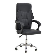 Καρέκλα γραφείου διευθυντή Glorin pakoworld μαύρο pu 60x68x128εκ |  Καρέκλες γραφείου στο espiti