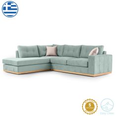Γωνιακός καναπές δεξιά γωνία Boston pakoworld ύφασμα ciel-cream 280x225x90εκ |  Κατόπιν Παραγγελίας στο espiti