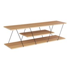 Έπιπλο τηλεόρασης Tars pakoworld sonoma-μαύρο 120x30x33εκ |  Έπιπλα τηλεόρασης στο espiti