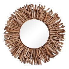 Καθρέπτης Grazzy Inart arum-flotsam ξύλο σε φυσική απόχρωση Φ70x8εκ |  Διακοσμητκά στο espiti