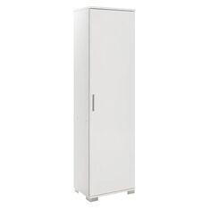 Ντουλάπι-στήλη Chad1 pakoworld λευκό gloss 45x32x169εκ |  Βιτρίνες - Έπιπλα εισόδου στο espiti