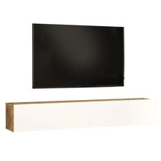 Έπιπλο τηλεόρασης επιτοίχιο Dello pakoworld λευκό-sonoma 180x31.6x29.6εκ |  Έπιπλα τηλεόρασης στο espiti