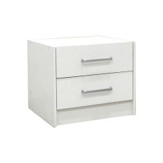 Κομοδίνο OLYMPUS pakoworld με 2 συρτάρια χρώμα λευκό 47.5x40.5x40.5εκ |  Κομοδίνα στο espiti