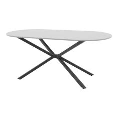 Τραπέζι Lerdion pakoworld γκρι mdf-μαύρο μέταλλο 180x90x75εκ |  Τραπέζια στο espiti