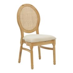 Καρέκλα Canco pakoworld φυσικό rubberwood-φυσικό rattan 50x55x98εκ |  Καρέκλες στο espiti