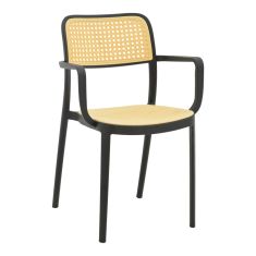 Πολυθρόνα Westley pakoworld pp φυσικό-μαύρο 58x47x81εκ |  Επιπλα στο espiti