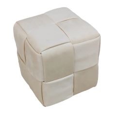 Σκαμπό Jisko pakoworld μπεζ βελούδο 38x38x40εκ |  Σκαμπώ στο espiti