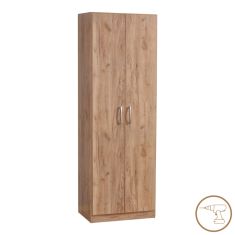 Ντουλάπα Jonar pakoworld δίφυλλη oak μελαμίνης 60x42x180εκ |  Ντουλάπες ρούχων στο espiti
