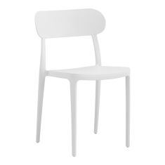 Καρέκλα Amvroan στοιβαζόμενη pakoworld με UV protection λευκό pp 51x49x79.5εκ |  Επιπλα στο espiti