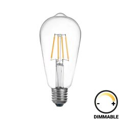 Λαμπτήρας LED ST64 Bulb pakoworld dimmable 4W E27 clear |  Φωτιστικά  στο espiti