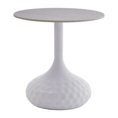 Βοηθητικό τραπέζι Fabron Inart λευκό sintered stone Φ50x52εκ |  Τραπεζάκια σαλονιού στο espiti