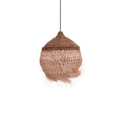 Φωτιστικό οροφής Fiorine Inart abaca σε φυσικό χρώμα Φ35x45εκ |  Φωτιστικά  στο espiti