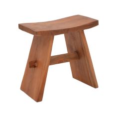 Σκαμπό Shogun pakoworld teak ξύλο σε φυσική απόχρωση 46x28x46εκ |  Σκαμπώ στο espiti