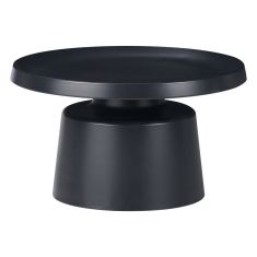 Τραπέζι σαλονιού Ginoze Inart μαύρο μέταλλο Φ70x40εκ |  Τραπεζάκια βοηθητικά στο espiti