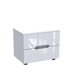 Κομοδίνο Afina pakoworld mdf σε λευκή glossy απόχρωση 50x35x41εκ |  Κομοδίνα στο espiti