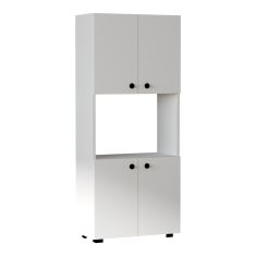 Ντουλάπα κουζίνας Guzel pakoworld σε λευκή απόχρωση 60x31.4x140εκ |  Ντουλάπια στο espiti