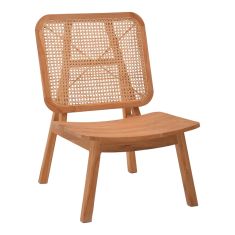 Πολυθρόνα Viborg pakoworld φυσικό teak ξύλο-φυσικό rattan 60x75x87εκ |  Πολυθρόνες τραπεζαρίας στο espiti