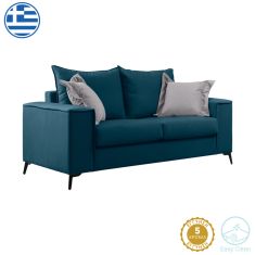 Καναπές Verona pakoworld 2θέσιος μπλε ύφασμα με μαξιλάρια σε απόχρωση ανοιχτό γκρι 173x93x100εκ |  Κατόπιν Παραγγελίας στο espiti