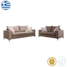 Σετ σαλονιού 2τεμ Verona pakoworld μόκα ύφασμα με μαξιλάρια σε κρεμ απόχρωση |  Κατόπιν Παραγγελίας στο espiti