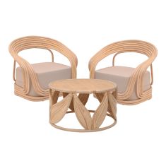 Σαλόνι Radictive-Siderty pakoworld σετ 3τεμ rattan σε φυσική απόχρωση |  Σαλόνια κήπου στο espiti