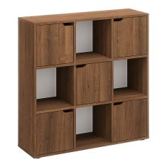 Βιβλιοθήκη Bookel pakoworld σε καρυδί απόχρωση 88.5x27.5x89.3εκ |  Βιβλιοθήκες στο espiti