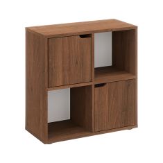 Βιβλιοθήκη Bookel pakoworld σε καρυδί απόχρωση 59.6x27.5x60.4εκ |  Βιβλιοθήκες στο espiti