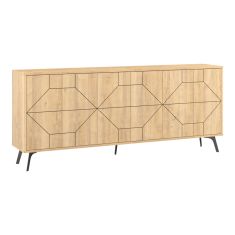 Μπουφές Bufel pakoworld σε φυσική απόχρωση 181x35x77.4εκ |  Μπουφέδες στο espiti