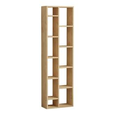 Βιβλιοθήκη Minicu pakoworld σε oak απόχρωση  44,4x19,6x150εκ |  Βιβλιοθήκες στο espiti