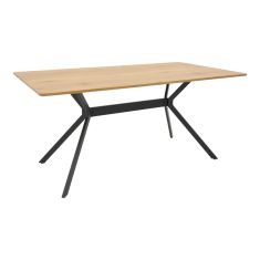 Τραπέζι Nerelis pakoworld φυσικό mdf και πόδι μαύρο μέταλλο 160x90x75εκ |  Τραπέζια στο espiti