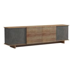 Έπιπλο τηλεόρασης Zafore  pakoworld σε oak-καφέ antique απόχρωση 180x33x50εκ |  Μπουφέδες στο espiti