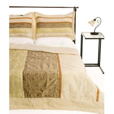 ΚΟΥΒΕΡΛΙ σετ (220cm x 240cm + 2 x 50cm x 70cm) TAJ MAHAL ivory 6978000000931 SilkFashion |  Κουβερλί Υπέρδιπλα στο espiti