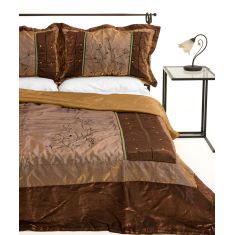 ΚΟΥΒΕΡΛΙ σετ (220cm x 240cm + 2 x 50cm x 70cm) 10507 καφέ 6978000000956 SilkFashion |  Κουβερλί Υπέρδιπλα στο espiti
