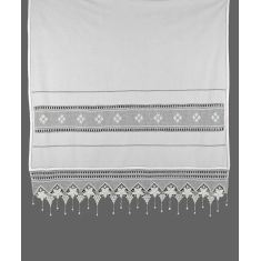 κουρτίνα 027 (200cm x 270cm) λευκό με τούνελ 6978000001064 SilkFashion |  Ετοιμες κουρτίνες με σχέδιο στο espiti