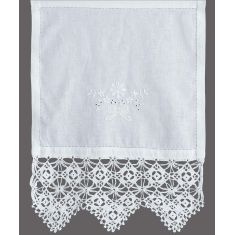 κουρτίνα 6748 (70cm x 120cm) λευκό με τούνελ 6978000001243 SilkFashion |  Ετοιμες κουρτίνες με σχέδιο στο espiti