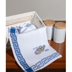 Σετ 12 τεμαχίων ποτηρόπανα (40cm x 60cm) NAFPLIO 6978000003381 SilkFashion |  Πετσέτες Κουζίνας στο espiti