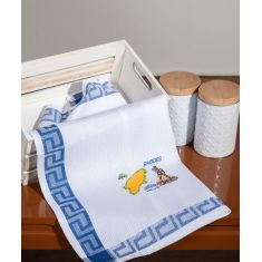 Σετ 12 τεμαχίων ποτηρόπανα (40cm x 60cm) RHODES 6978000003383 SilkFashion |  Πετσέτες Κουζίνας στο espiti