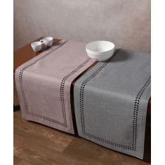 τραβέρσα (40cm x 120cm) bg18 αμέθυστος/γκρί 5206978155680 SilkFashion |  Τραπεζομάντηλα στο espiti