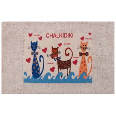 Πατάκι γάτα Χαλκιδική (50cm x 80cm) 6978000004164 SilkFashion |  Πατάκια Μπάνιου στο espiti