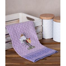 Σετ 12 τεμαχίων ποτηρόπανα γκοφρέ (50cm x 70cm) λιλά γαίδαρος CRETA 6978000004231 SilkFashion |  Πετσέτες Κουζίνας στο espiti
