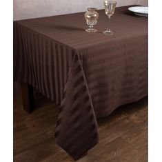 Ριγέ τραπεζομάντηλο dimitra (130cm x 130cm) καφέ 6978000004305 SilkFashion |  Τραπεζομάντηλα στο espiti