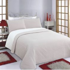 ΚΟΥΒΕΡΛΙ σετ (240cm x 260cm + 2 x 50cm x 70cm) LINES μπέζ/ivory 5206978073762 SilkFashion |  Κουβερλί Υπέρδιπλα στο espiti