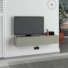 Έπιπλο τηλεόρασης επιτοίχιο Francy Megapap χρώμα ash green 135x31,7x25εκ. |  Έπιπλα τηλεόρασης στο espiti
