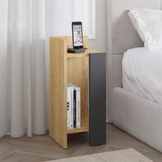 Κομοδίνο Elos Megapap αριστερό χρώμα sapphire oak - ανθρακί 25x27x60εκ. |  Κομοδίνα στο espiti