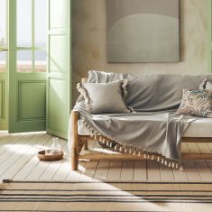 Ριχτάρι Διακοσμητικό 180x180cm GOFIS HOME  Kianga Opal Grey 226/15 |  Ριχτάρια στο espiti