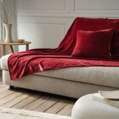 Ριχτάρι Τριθέσιου 180x310cm GOFIS HOME  Luna Red Velvet 427/02 |  Ριχτάρια στο espiti