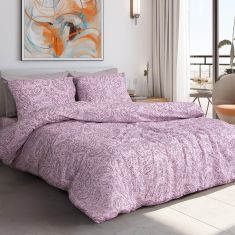 Beauty Home Σετ σεντόνια μονά με λάστιχο Aelia Art 12257 100x200+30 Λιλά       |  Σεντόνια Υπέρδιπλα / King Size στο espiti