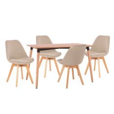 ΣΕΤ ΤΡΑΠΕΖΑΡΙΑΣ 5ΤΜΧ VEGAS HM21180 MDF TOP ΣΕ ΦΥΣΙΚΟ--ΥΦΑΣΜΑ ΜΠΕΖ |  Σετ τραπεζαρίες στο espiti