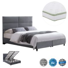 ΚΡΕΒΑΤΙ ΜΕ ΣΤΡΩΜΑ ΔΙΠΛΟ MILO HM21163 ΓΚΡΙ ΒΕΛΟΥΔΟ & ΑΠΟΘ.ΧΩΡΟΣ-ΓΙΑ 160x200εκ. |  Κρεβάτια στο espiti